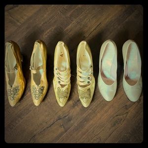 Three Pairs of Vintage Shoes, 50+ Years Old